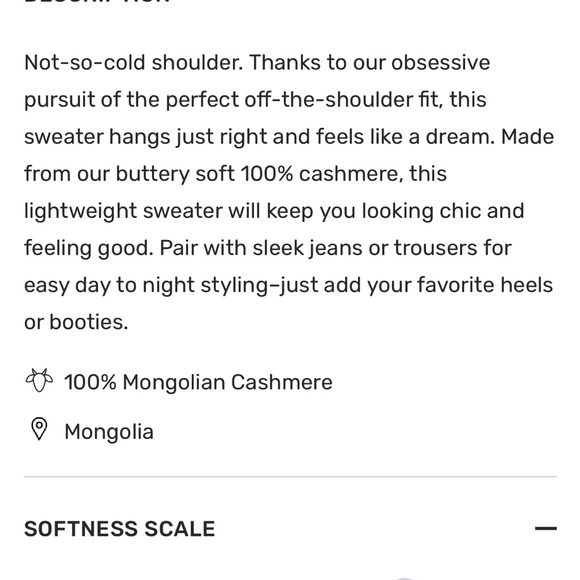 NWT NAADAM Cashmere Off The Shoulder Sweater - Picture 11 of 11